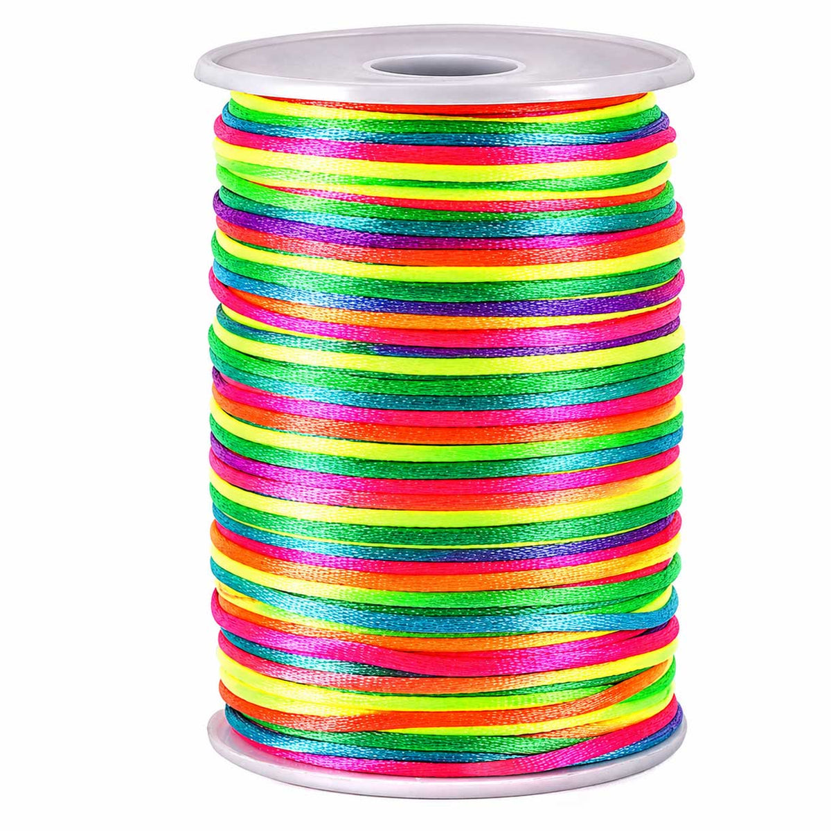 2 mm Rainbow Nylon Rattail Satin Cord/Thread 109 yd (100 m) 280-