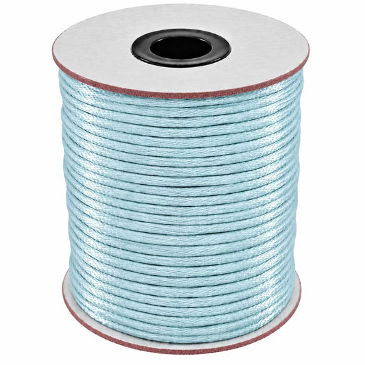 2 mm Sky Blue Nylon Rattail Satin Cord/Thread 100 yd (91.5 m) 280-