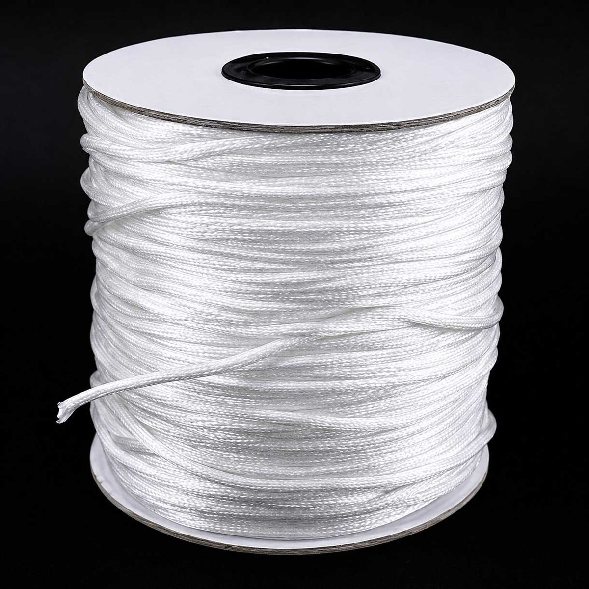 2 mm White Polyester Rattail Satin Cord/Thread 100 yd (91.5 m) 280-