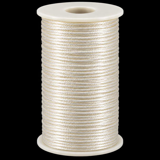 2 mm White Polyester Rattail Satin Cord/Thread 100 yd (91.5 m) 280-