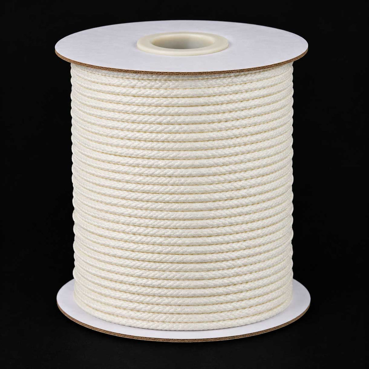 *2 mm White Round Waxed Polyester Cord/Thread 90 yd (82 m) 280-