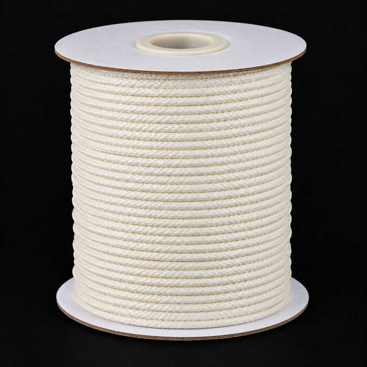 *2 mm White Round Waxed Polyester Cord/Thread 90 yd (82 m) 280-