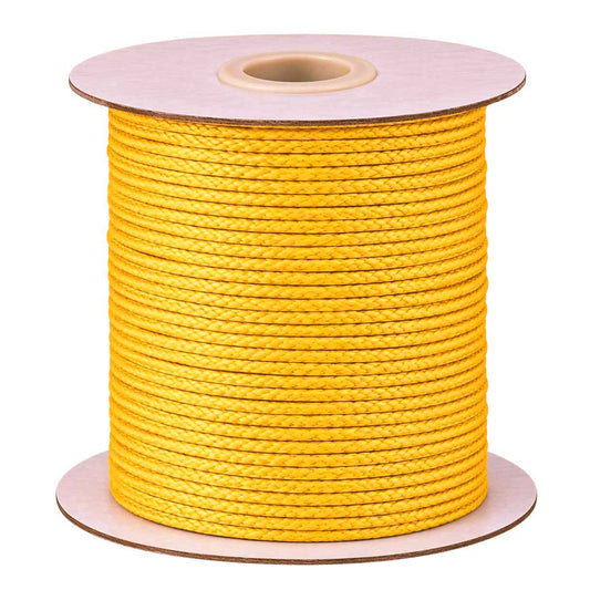 2 mm Yellow/Gold Round Waxed Polyester Cord/Thread 90 yd (82 m) 280-