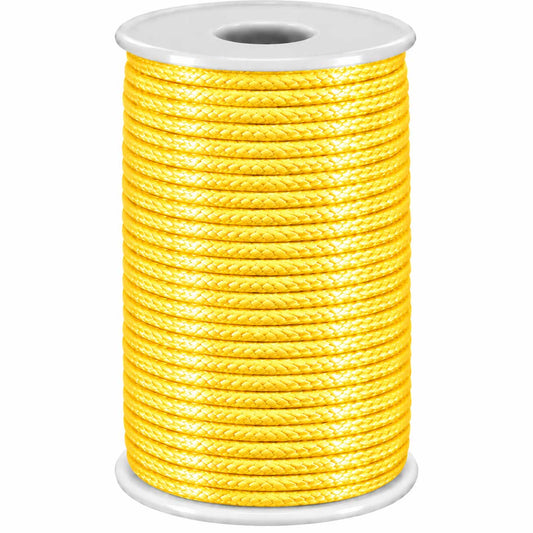 2 mm Yellow Polyester Rattail Satin Cord/Thread 100 yd (91.5 m) 280-