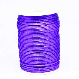 2mm Acid Dark Purple Polyester Rattail Satin Cord/Thread 100yd (91.5m)