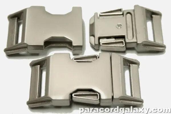 3/4 Inch High Polish Satin Plated Zinc Side Release Buckle (1 Pack)  paracordwholesale