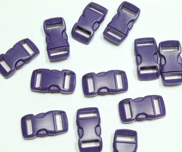 3/8 Inch Dark Purple Curved Side Release Buckles (10 Pack)  paracordwholesale
