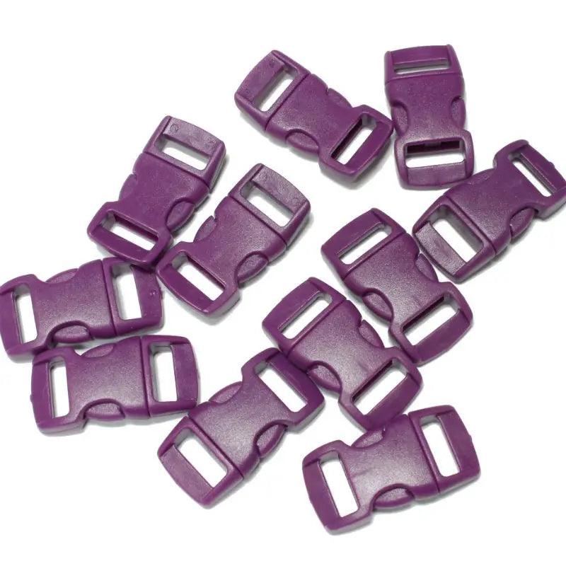 3/8 Inch Light Purple Curved Side Release Buckles (10 Pack)  paracordwholesale