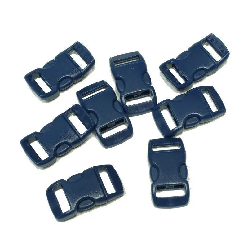 3/8 Inch Very Dark Blue Curved Side Release Buckles (10 Pack)  paracordwholesale