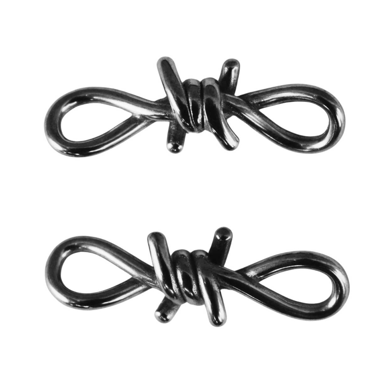 304 Stainless Steel Barbed Wire Bead/Charms (2 Pack)