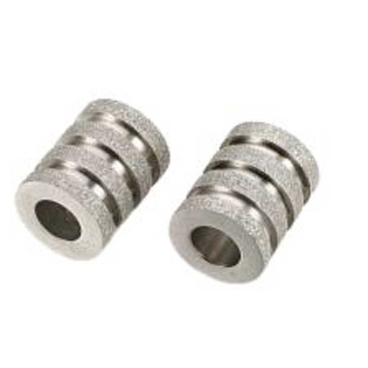 304 Stainless Steel Grooved Column Barrel Bead/Charm (2 pack)