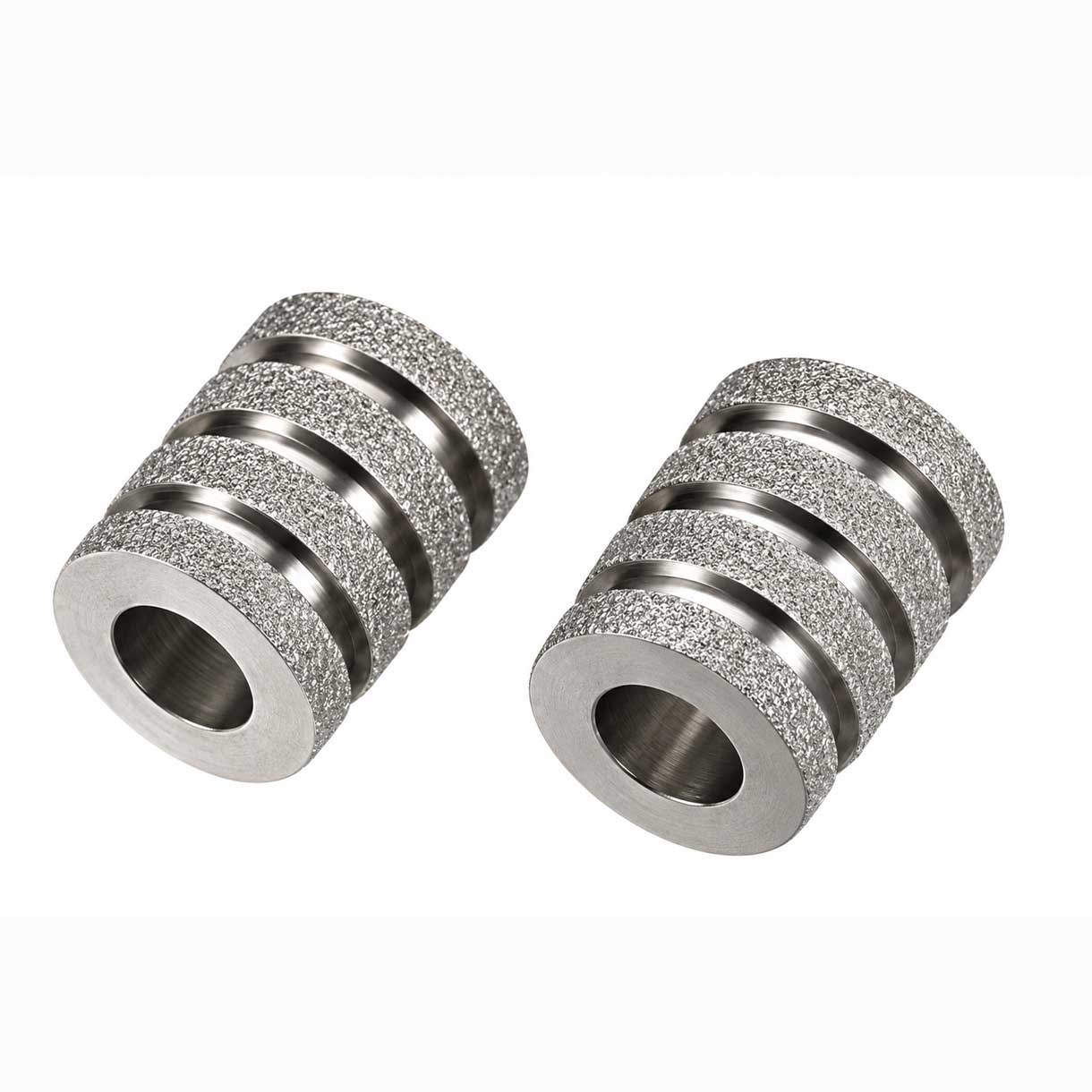 304 Stainless Steel Grooved Column Barrel Bead/Charm