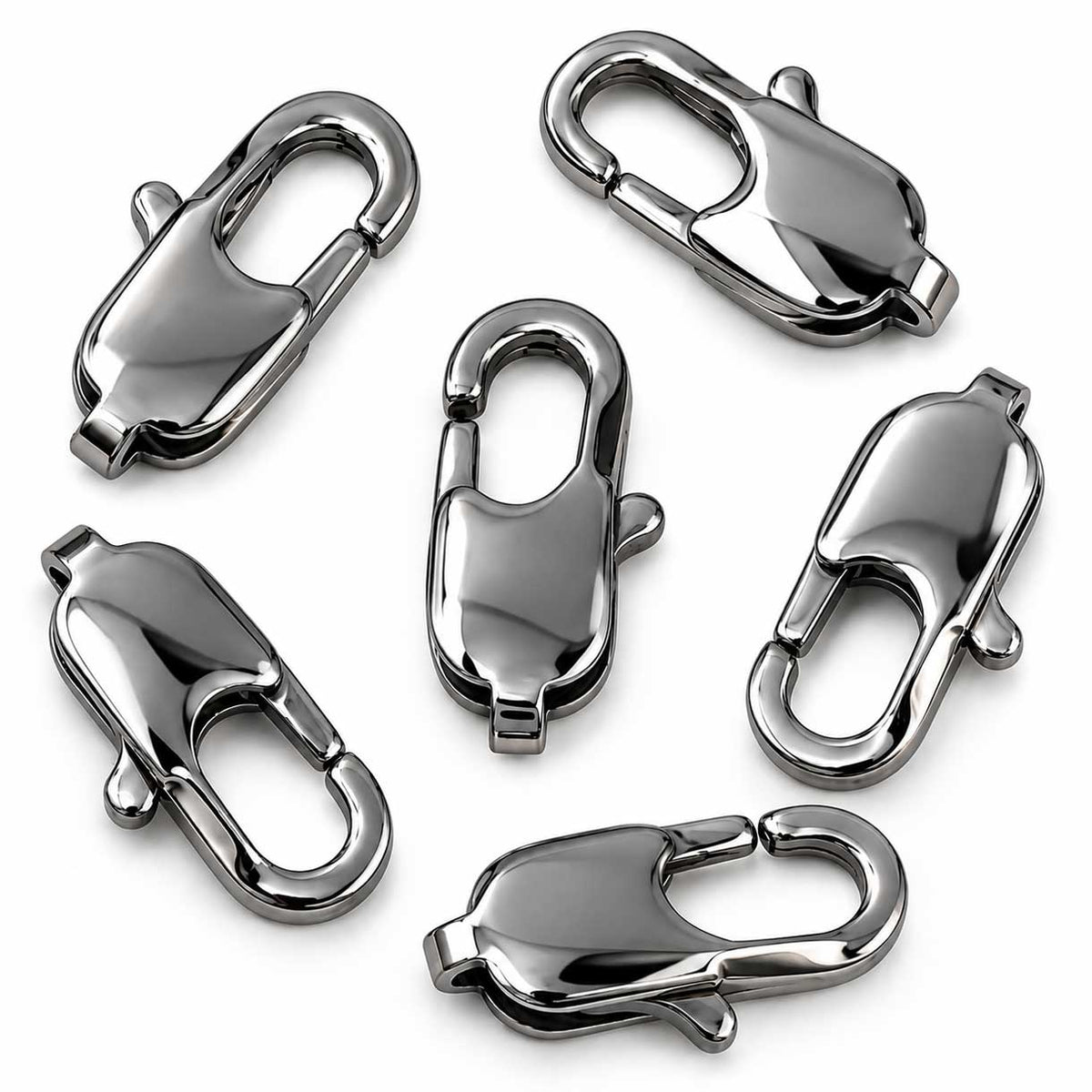 304 Stainless Steel Lobster Claw Clasps 11x5x3 mm Hole: 1x1 mm (5 Pack) 280-