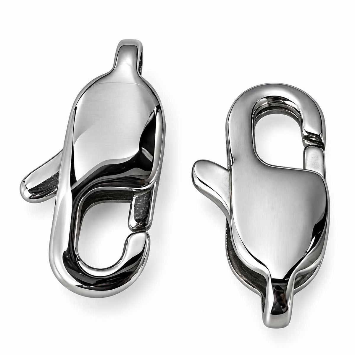 304 Stainless Steel Lobster Claw Clasps 13x6.5x3.5 mm Hole: 2 mm (5 Pack) 280-
