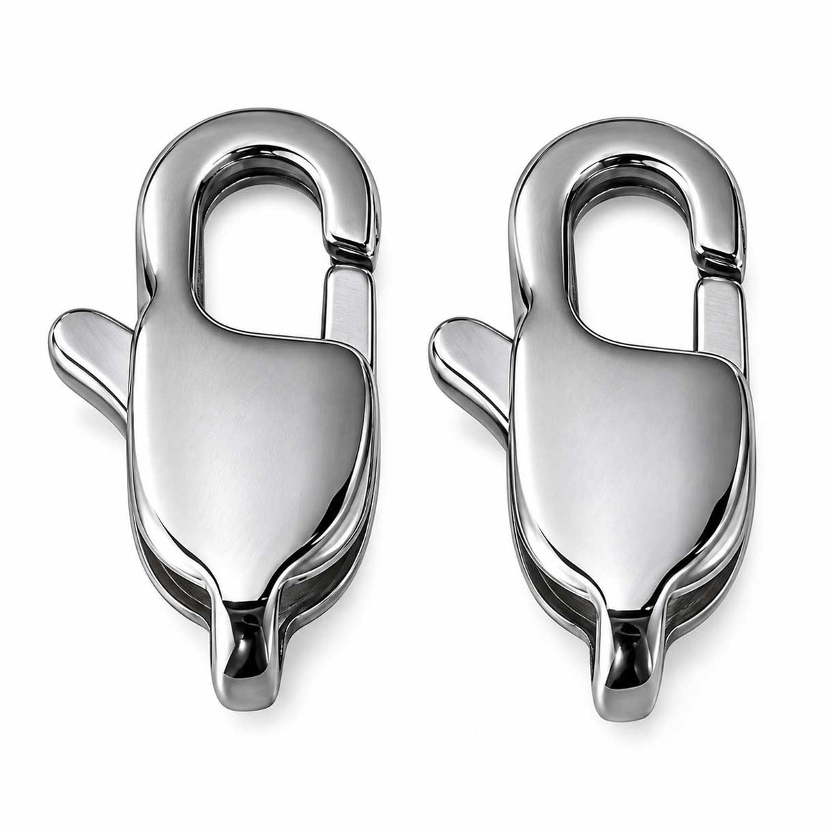 304 Stainless Steel Lobster Claw Clasps 13x6.5x3.5 mm Hole: 2 mm (5 Pack) 280-