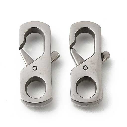304 Stainless Steel Lobster Claw Clasps 26x12.5x4mm Hole: 5x5.5mm (2 Pack)