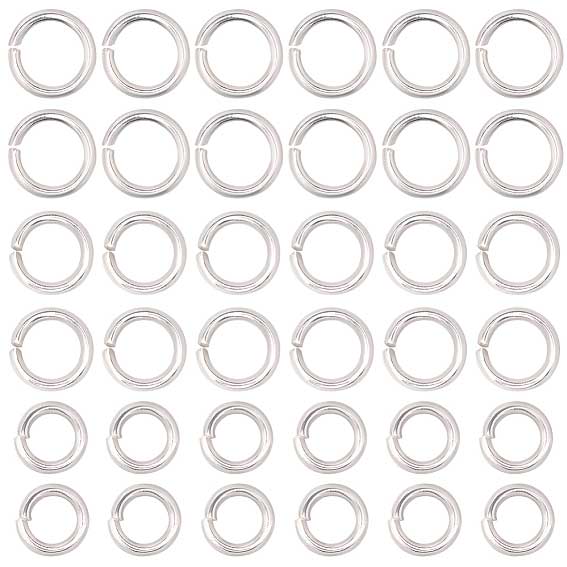 304 Stainless Steel Open Jump Rings 3 Assorted Sizes Aprox. 600 Pcs (1 Set)