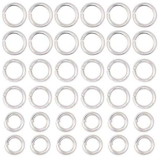 304 Stainless Steel Open Jump Rings 3 Assorted Sizes Aprox. 600 Pcs (1 Set)