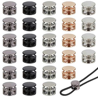 30 Pcs 5 Colors Alloy Round Cord Lock/Stop (1 Set) paracordwholesale