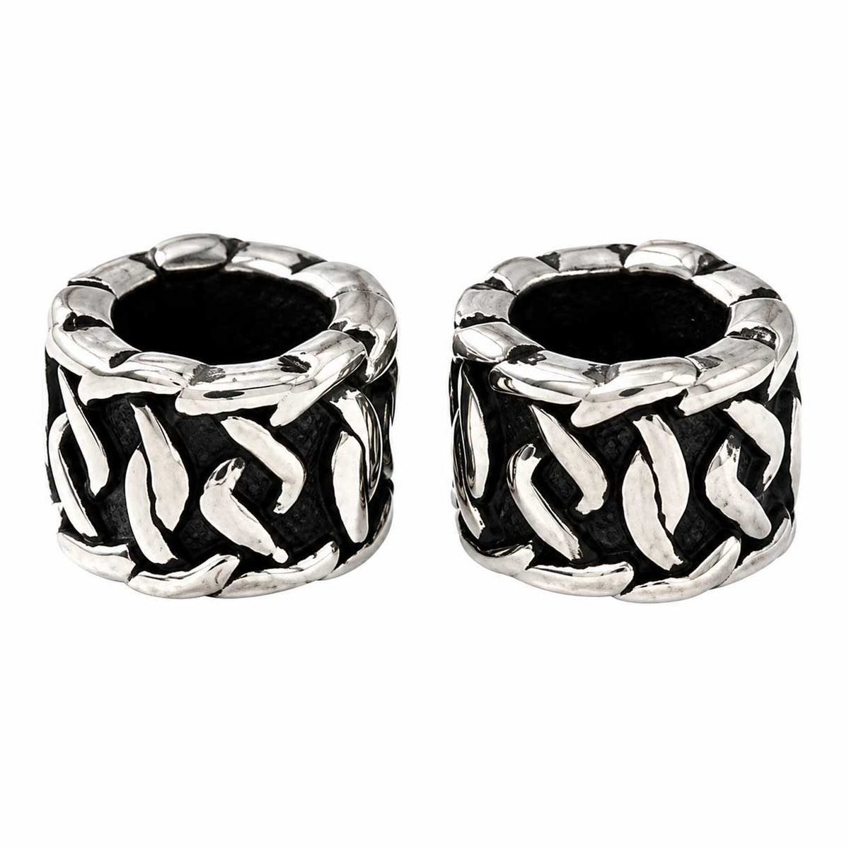 316 Surgical Barbed Stainless Steel Barrel Bead/Charm (2 Pack) 280-