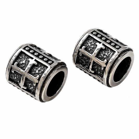 316 Surgical SS Cross Bead/Charm (2 Pack) 280-