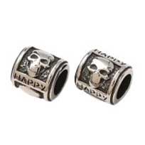 316 Surgical SS Happy Skull Bead/Charm (2 Pack)