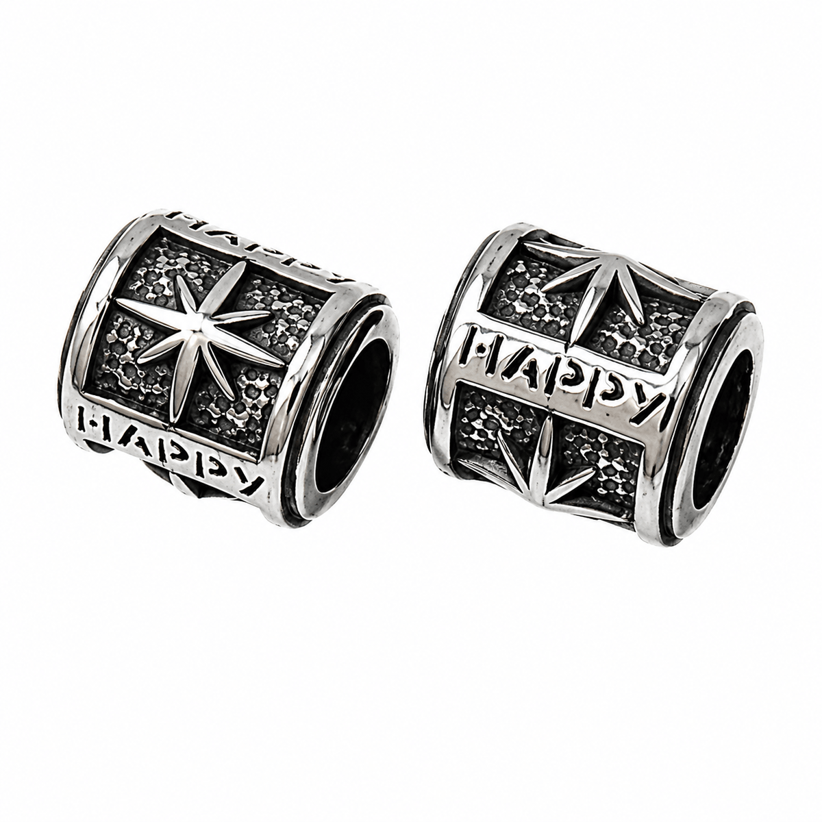 316 Surgical SS Happy Star Bead/Charm (2 Pack) 280-
