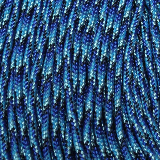 325-3 Paracord Blue Blend Made in the USA (100 FT.)  163- nylon/nylon paracord
