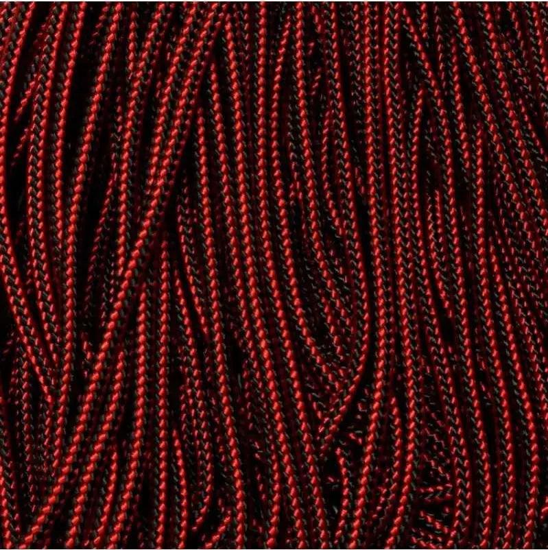 325-3 Paracord Fire Fighter (Imperial Red and Black Stripes) Made in the USA Nylon/Nylon (100 FT.) - Paracord Galaxy