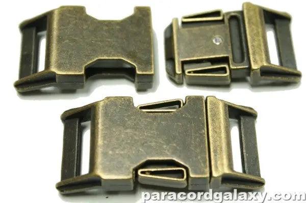 3/4 Inch Antiqued Zinc Side Release Buckle (1 Pack) - Paracord Galaxy