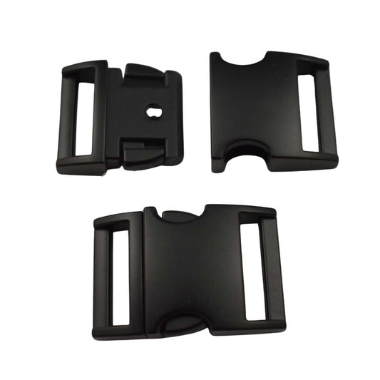 3/4" Black Matte/Flat Finish Metal Side Release Buckle (1 Pack)