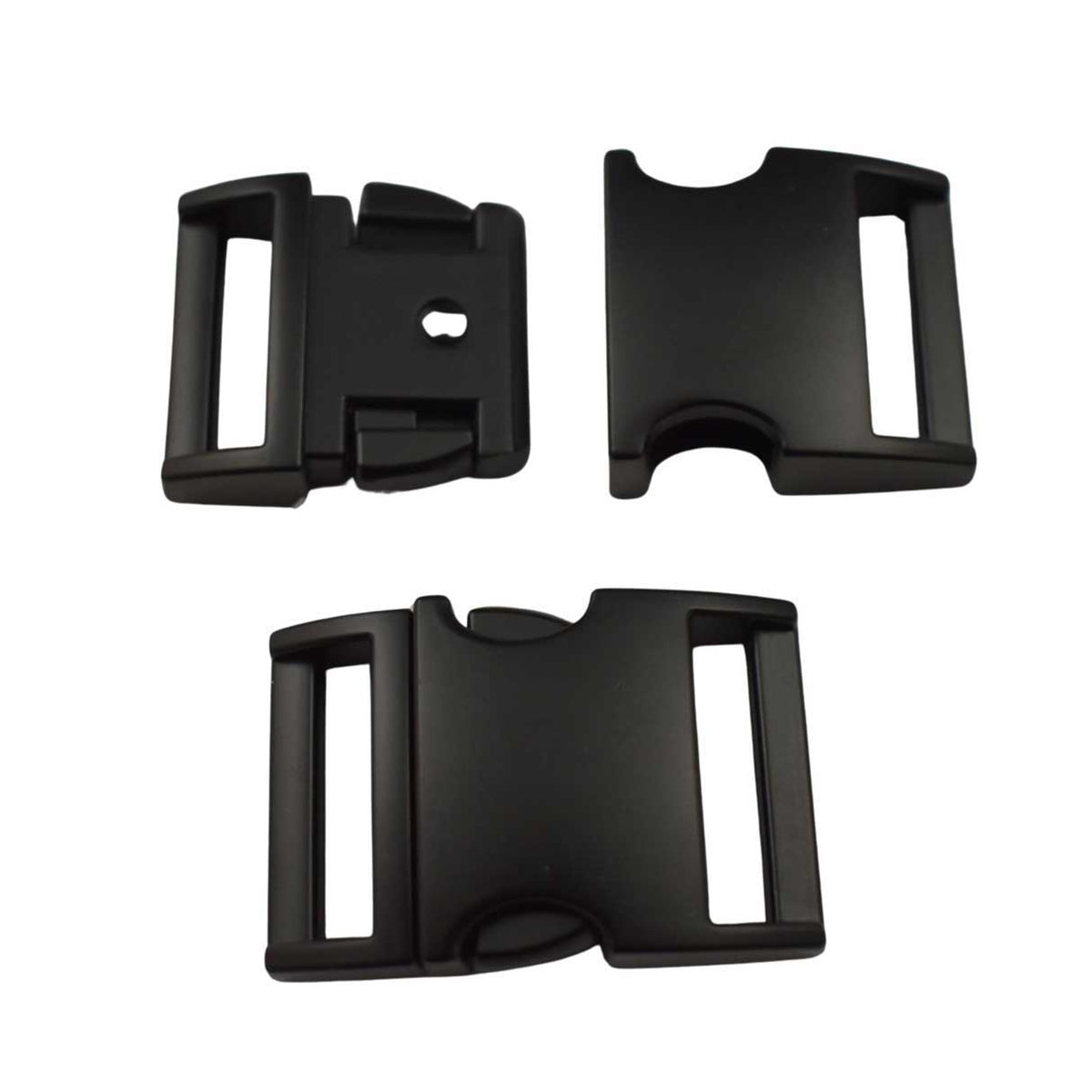 3/4" Black Matte/Flat Finish Metal Side Release Buckle (1 Pack)