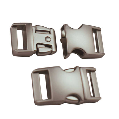 3/4" Silver Matte/Flat Finish Metal Side Release Buckle (1 Pack)