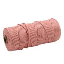 3 mm ((3/32") Pink Twisted Cotton Macrame Rope 100 m (109 yd) 280-