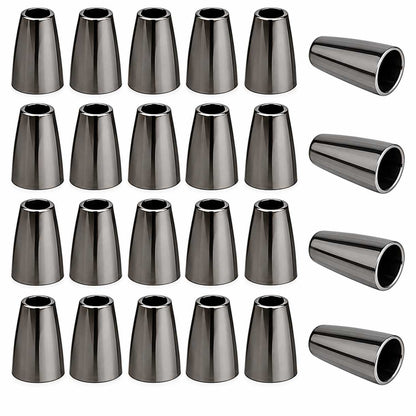 4-7 mm Gunmetal Alloy Cord Ends/Caps (10 Pack) 280-