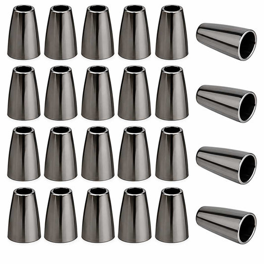 4-7 mm Gunmetal Alloy Cord Ends/Caps (10 Pack) 280-