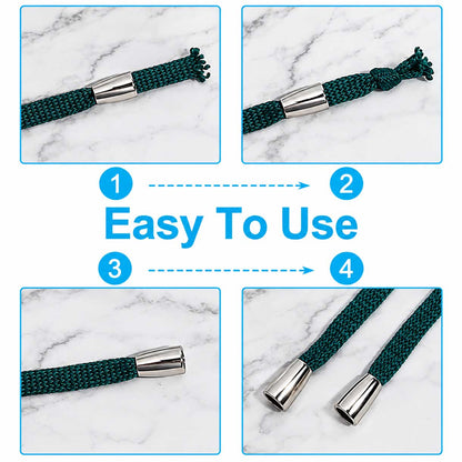 4-7 mm Gunmetal Alloy Cord Ends/Caps (10 Pack) 280-