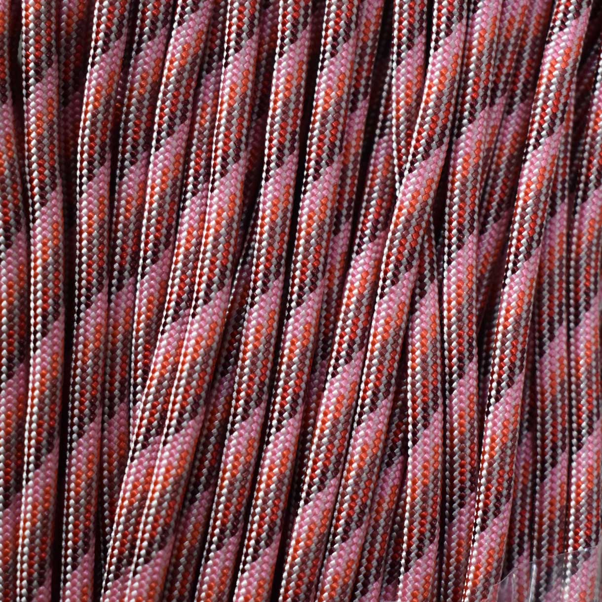 4.0mm (5/32”) 550 Paracord Sunset Red Made in the USA Nylon/Nylon (100 ft)