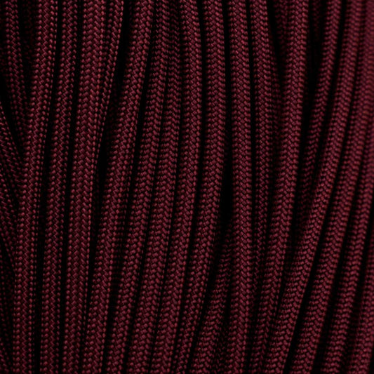 4.75 mm (3/16”) 750 Paracord Burgundy Made in the USA Nylon/Nylon (100 ft) El Wood Braiding Co