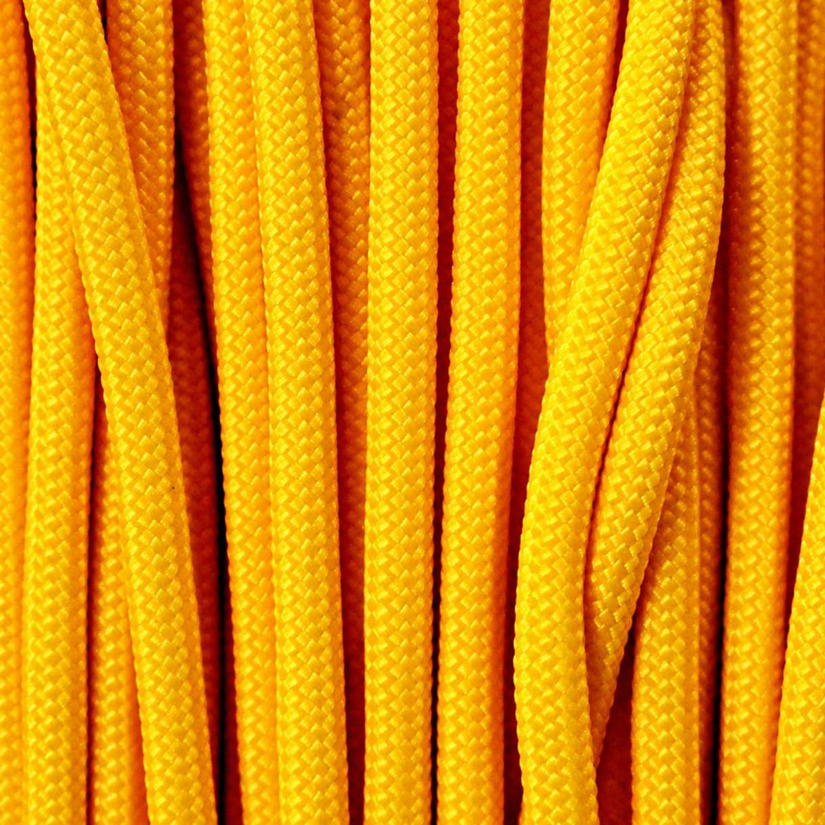 4.75 mm (3/16”) 750 Paracord Canary Yellow Made in the USA Nylon/Nylon (100 ft)