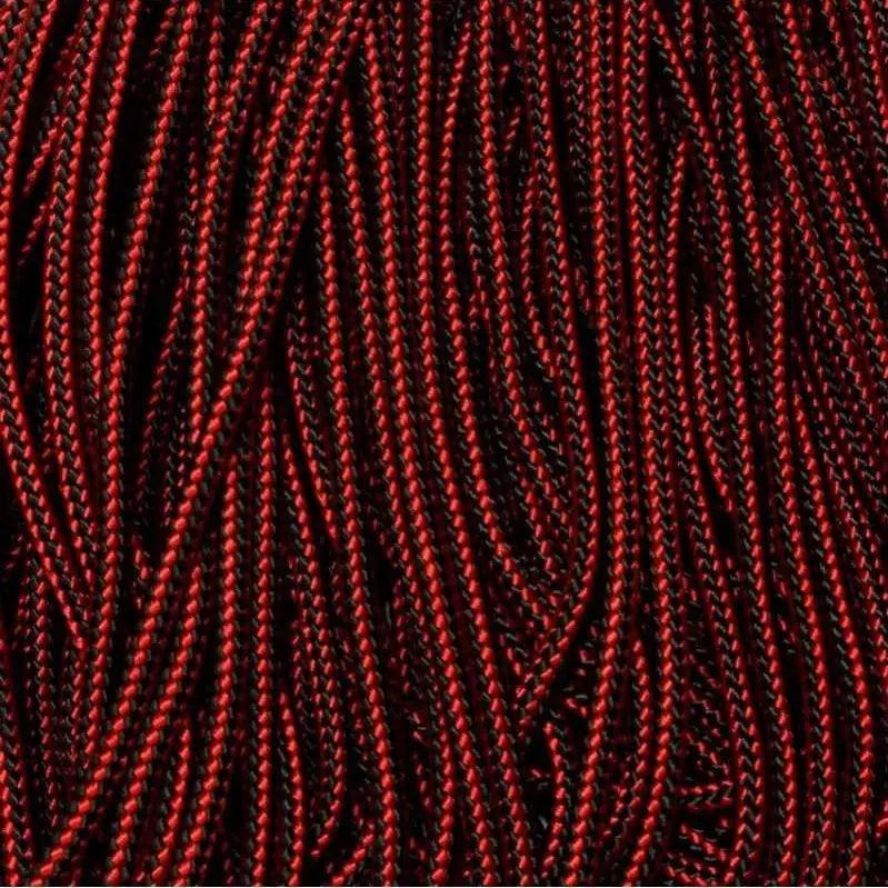 425 Paracord Fire Fighter IRBKS (Imperial Red and Black Vertical Stripes) Made in the USA (100 FT.)  163- nylon/nylon paracord