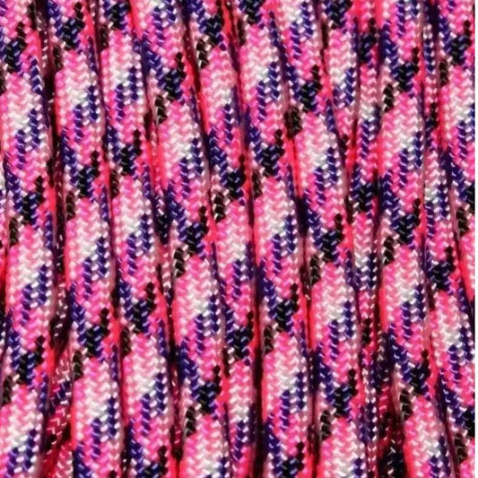 4 mm (5/32”) 550 Paracord Country Girl Camo (LR) Made in the USA Nylon/Nylon El Wood Braiding Co