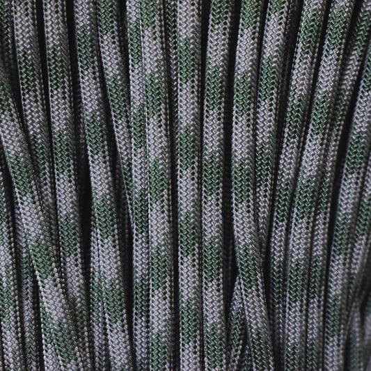 4 mm (5/32”) 550 Paracord Emerald Green and Charcoal 50/50 n Made in the USA Nylon/Nylon (100 ft)
