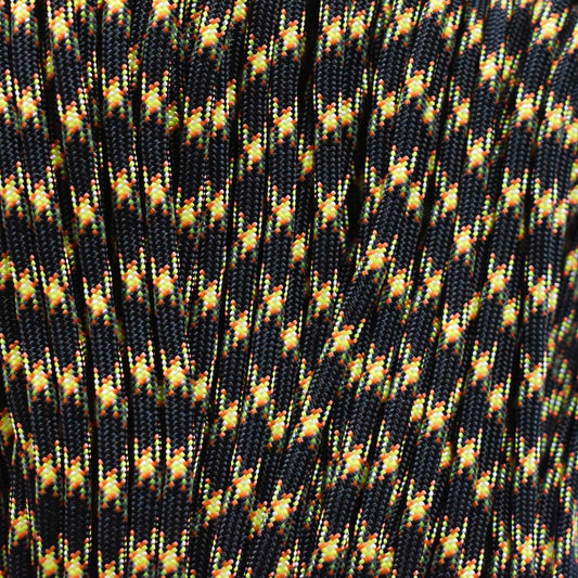 4 mm (5/32”) 550 Paracord Firestorm Lightning Made in the USA Nylon/Nylon El Wood Braiding Co