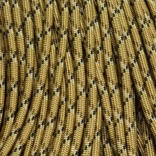 4 mm (5/32”) 550 Paracord Golden Desert Camo Pattern Made in the USA Nylon/Nylon El Wood Braiding Co