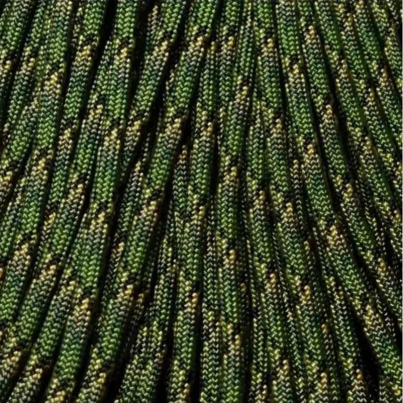 4 mm (5/32”) 550 Paracord Jager Camo Made in the USA Nylon/Nylon (100 ft) El Wood Braiding Co