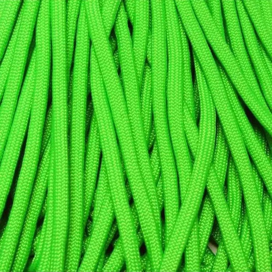 4 mm (5/32”) 550 Paracord Neon Green Made in the USA Nylon/Nylon