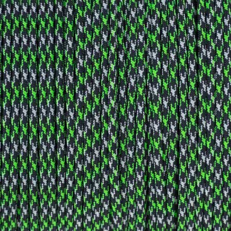 4 mm (5/32”) 550 Paracord Neon Green Ninja Made in the USA Nylon/Nylon (100 ft)