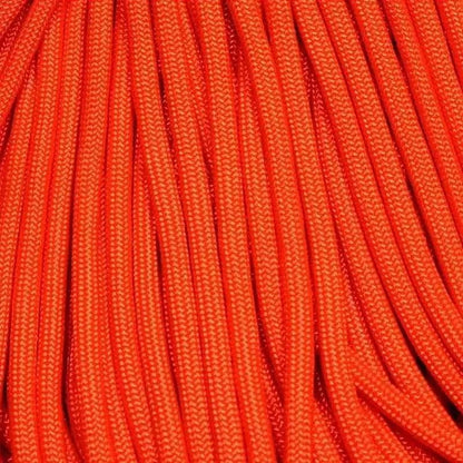 4 mm (5/32”) 550 Paracord Neon Orange Made in the USA Nylon/Nylon