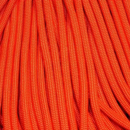 4 mm (5/32”) 550 Paracord Neon Orange Made in the USA Nylon/Nylon